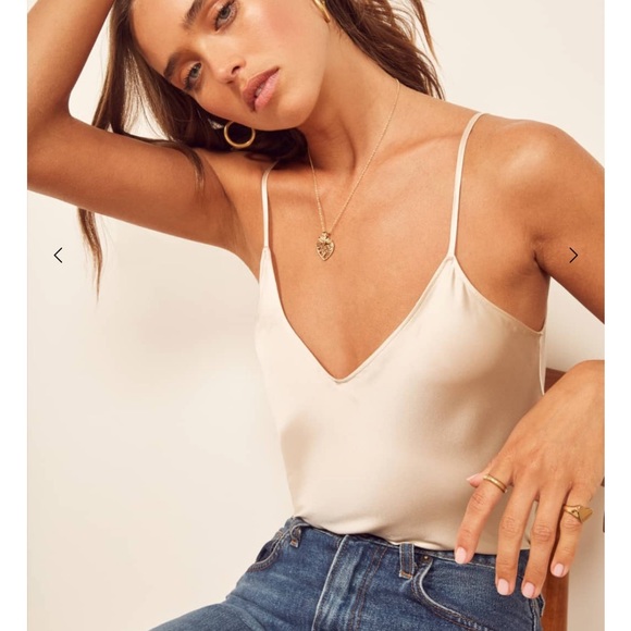Reformation Tops - NWT Reformation Teddy Silk Cami in Ivory